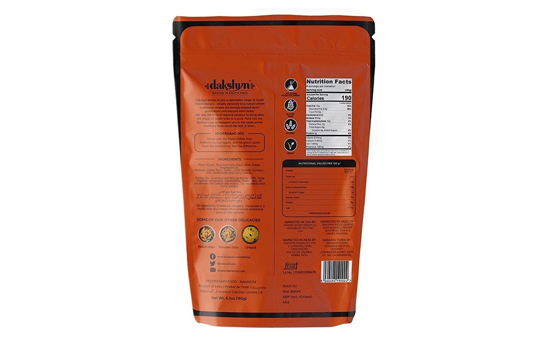 Dakshyn Hyderabad Mix    Pack  180 grams